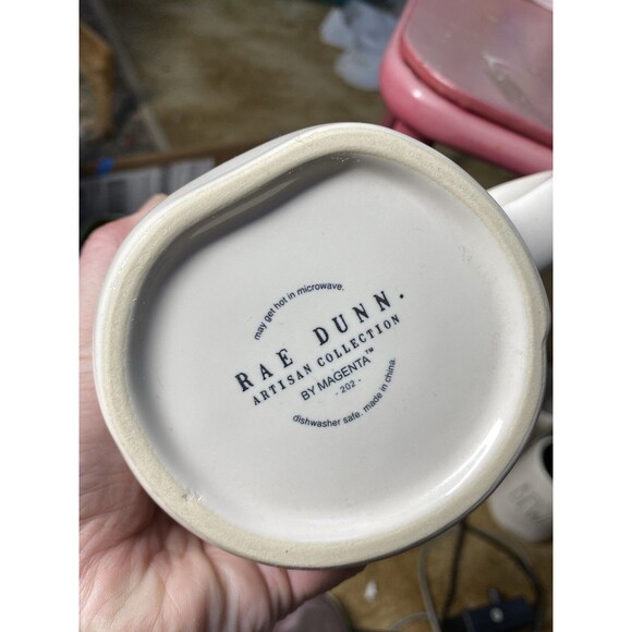 Rae Dunn Artisan Collection GIMME S'MORE Mug White Yellow Double Side Camping - Picture 7 of 8